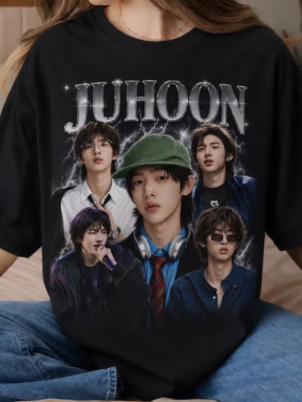 Juhoon Graphic Vintage Black Unisex T-Shirt